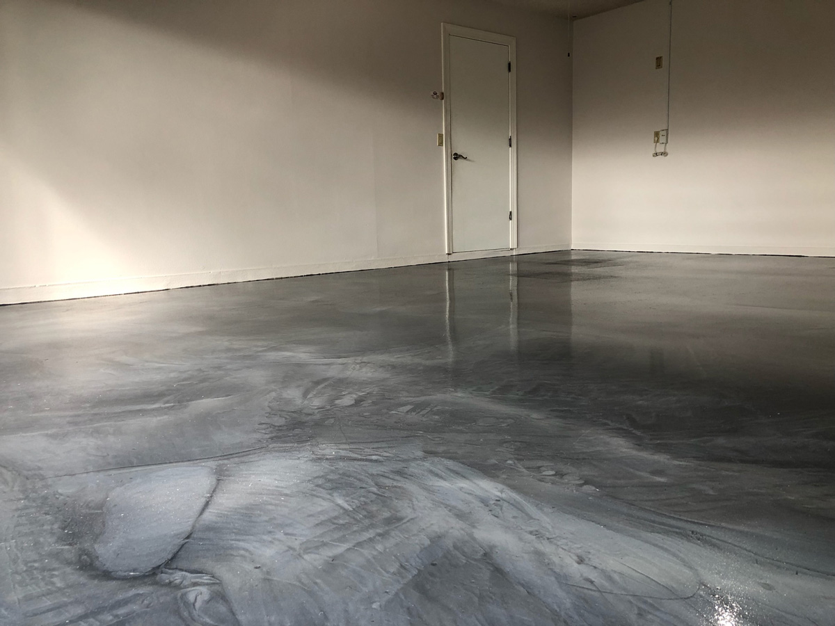 grey epoxy garage floor